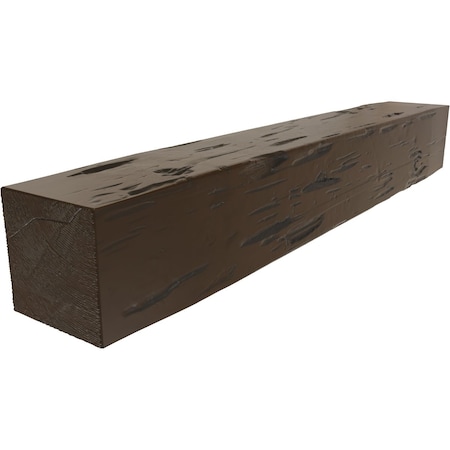 Ekena Millwork Pecky Cypress Faux Wood Fireplace Mantel, Burnished Mahogany, 8"H x 8"D x 48"W MANUPC08X08X48BM